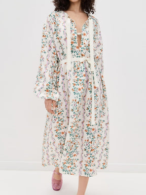Stripe Floral Print Dress