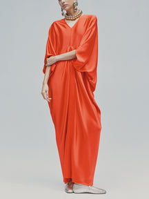 Satin kaftan dress