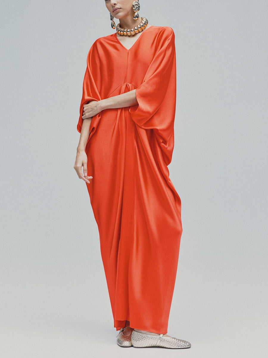 Satin kaftan dress
