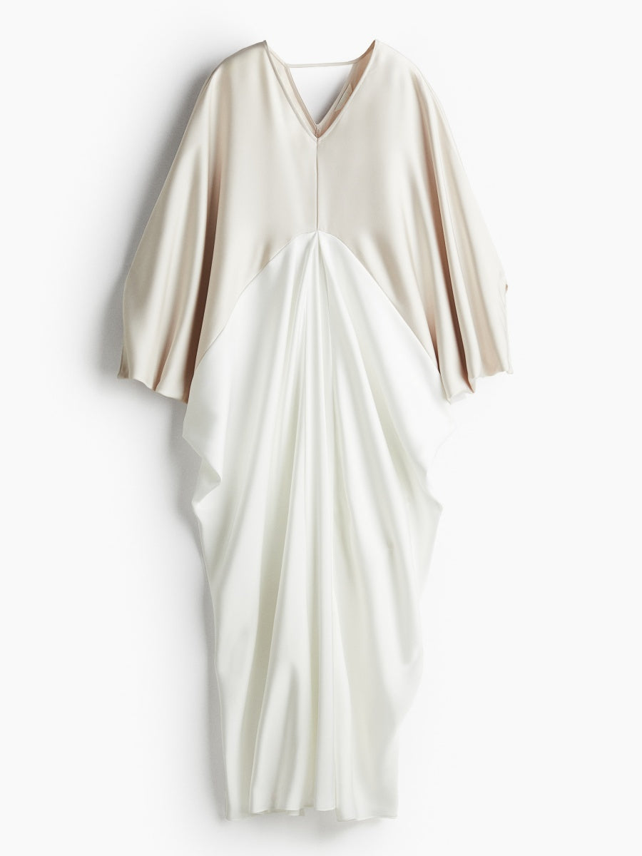 Satin kaftan dress