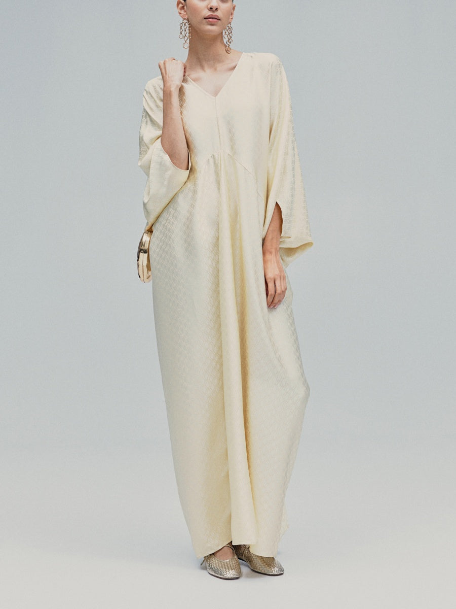 Satin kaftan dress