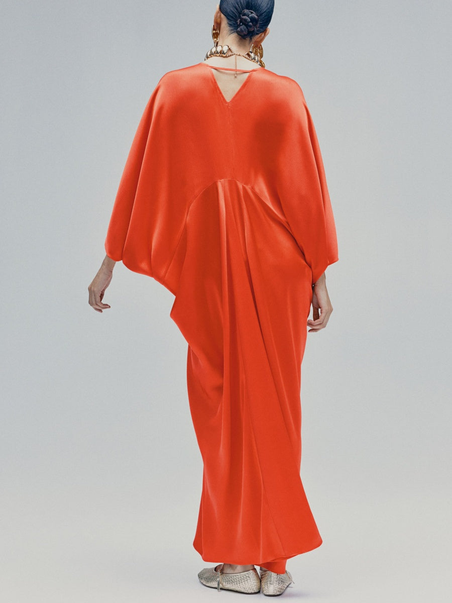 Satin kaftan dress