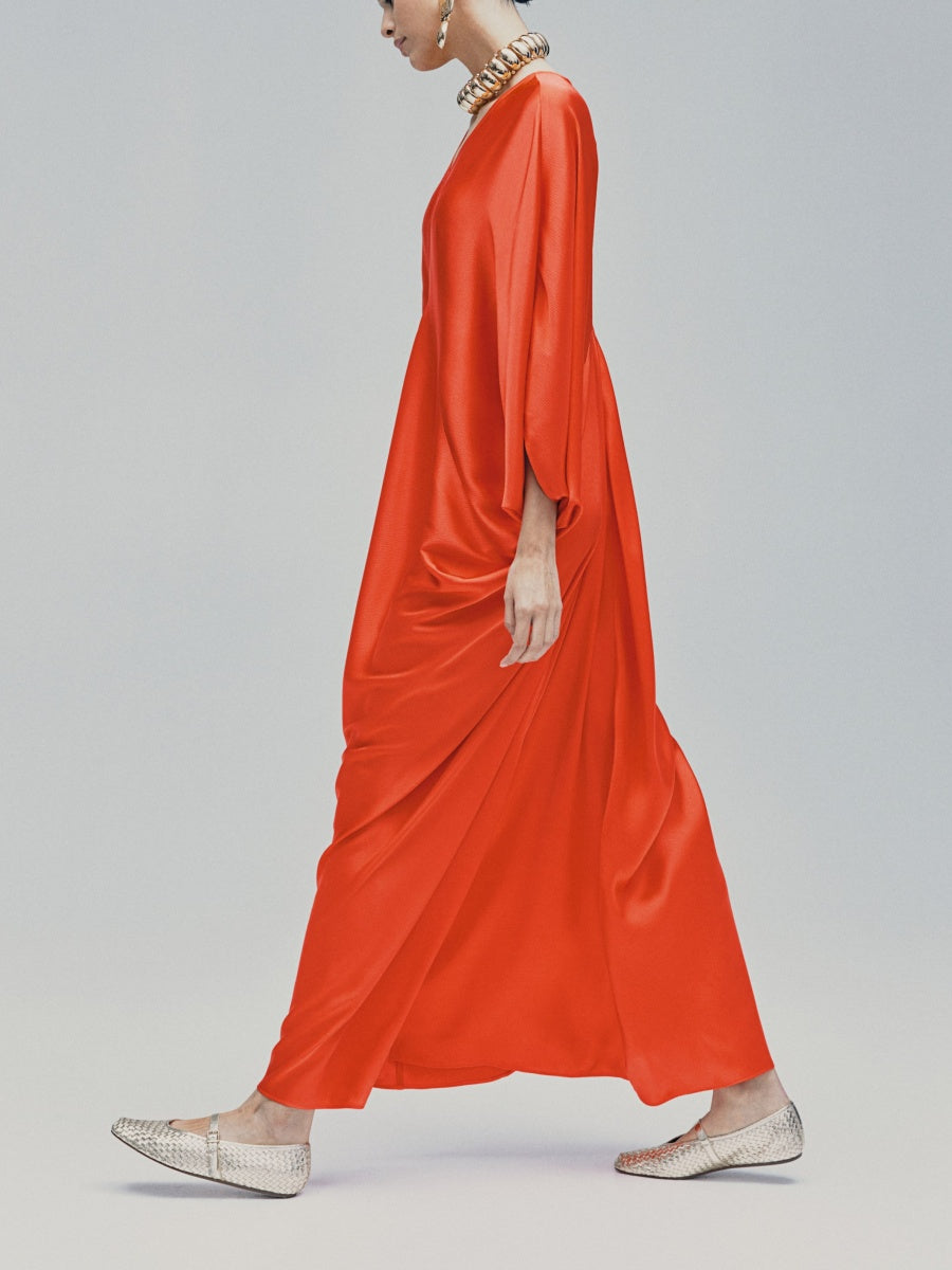 Satin kaftan dress