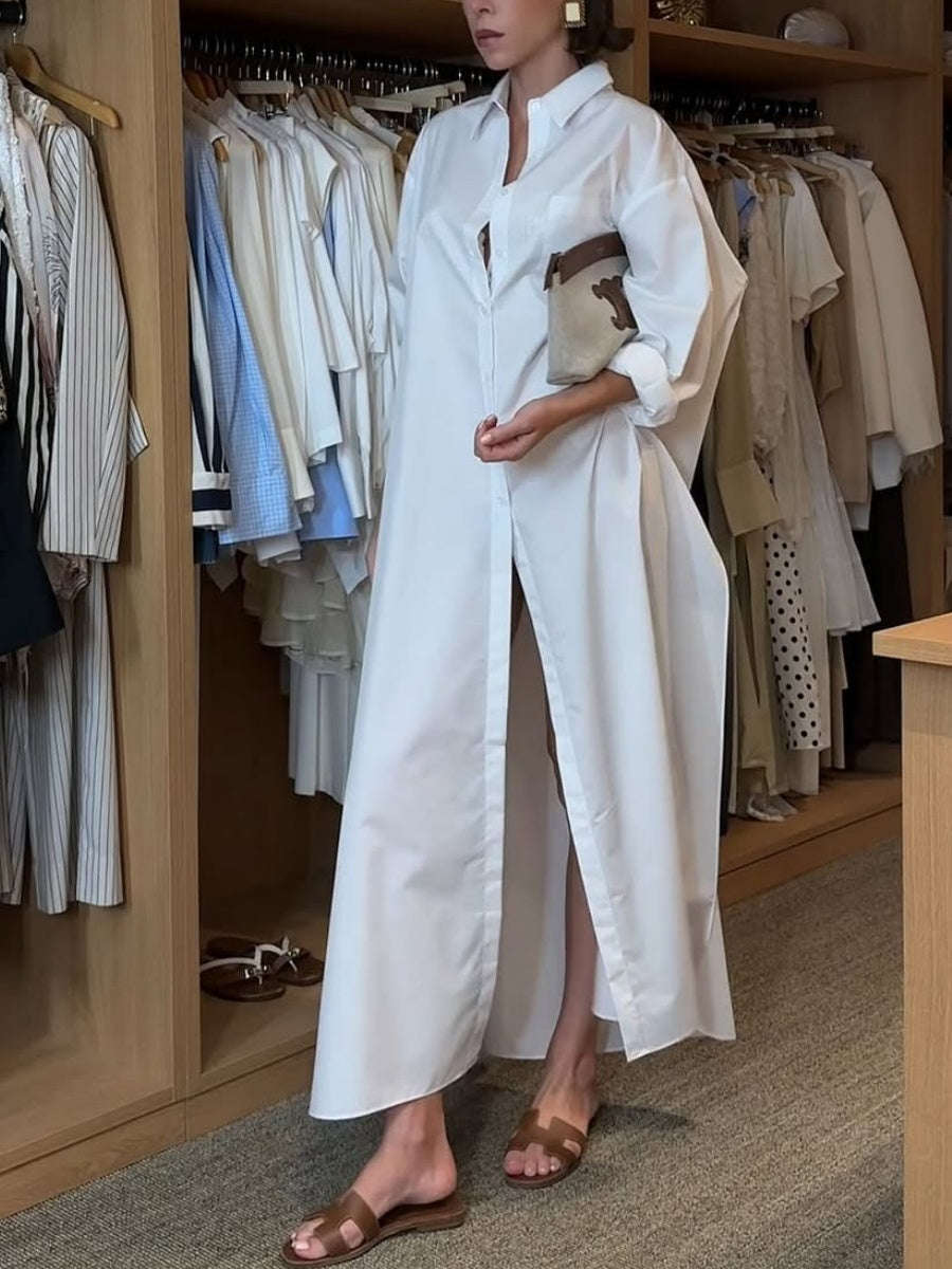 Oversized Fit Shirt Dress