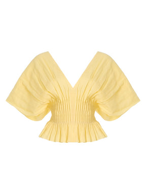 Pleated Voile Top