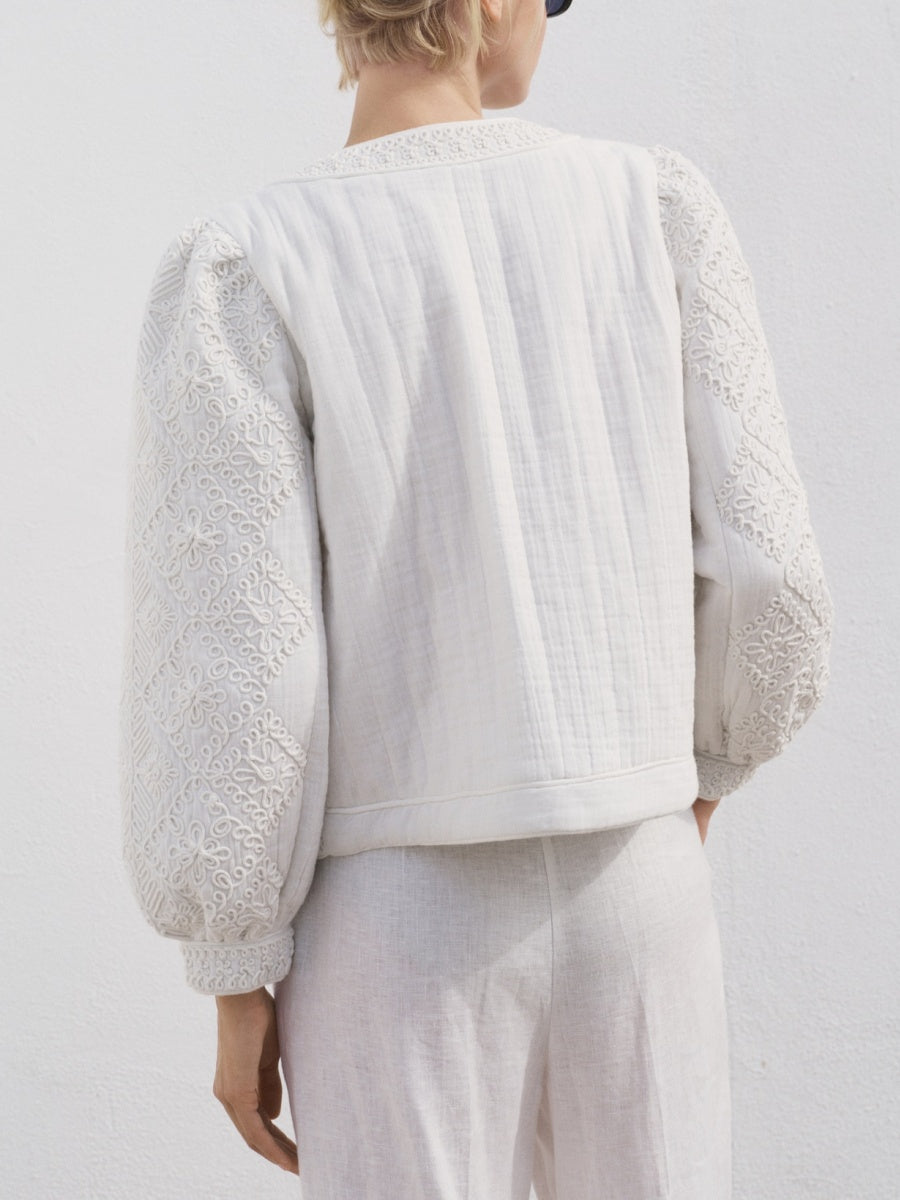 Embroidered cotton jacket