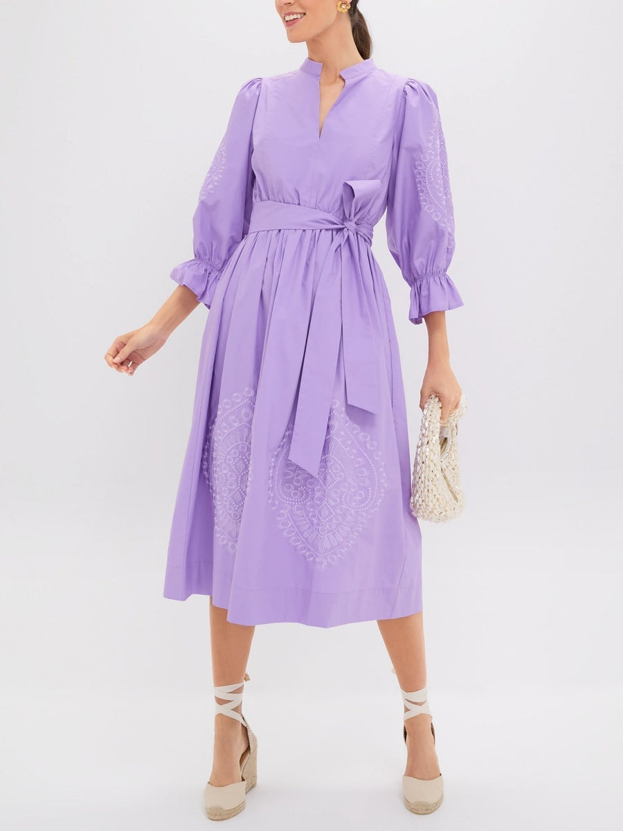 Embroidery Midi Dress