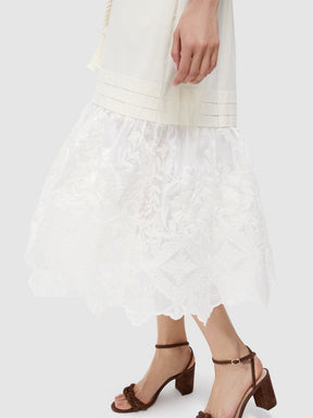 Cream Cotton Lace Dress