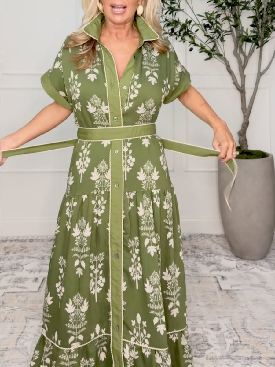 Allover Floral Print Dress