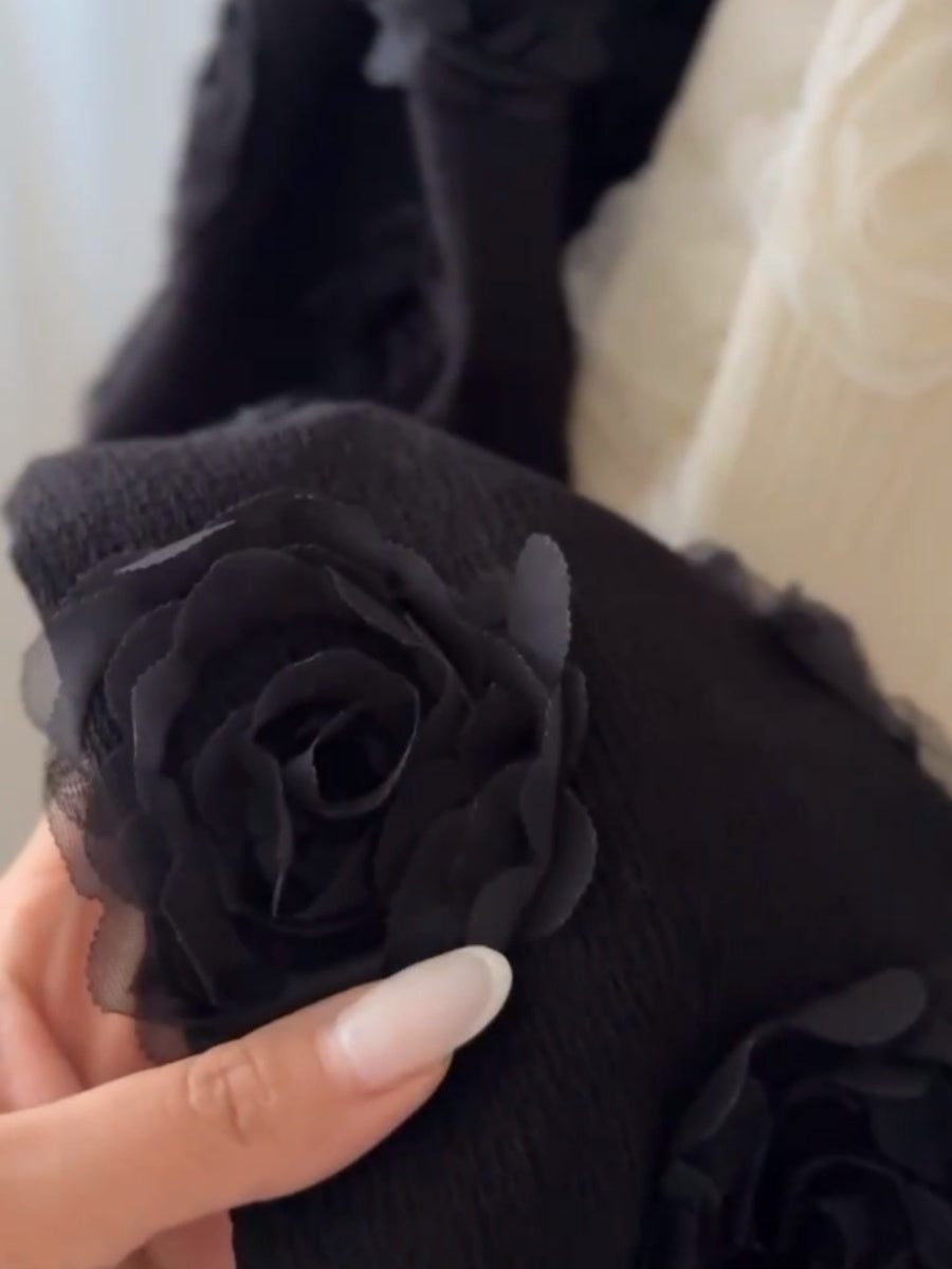 3D floral cardigan