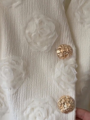 3D floral cardigan