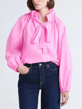 Ruffle Neck Cotton Top