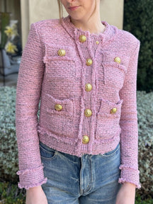 Tweed Jacket with Gold Buttons