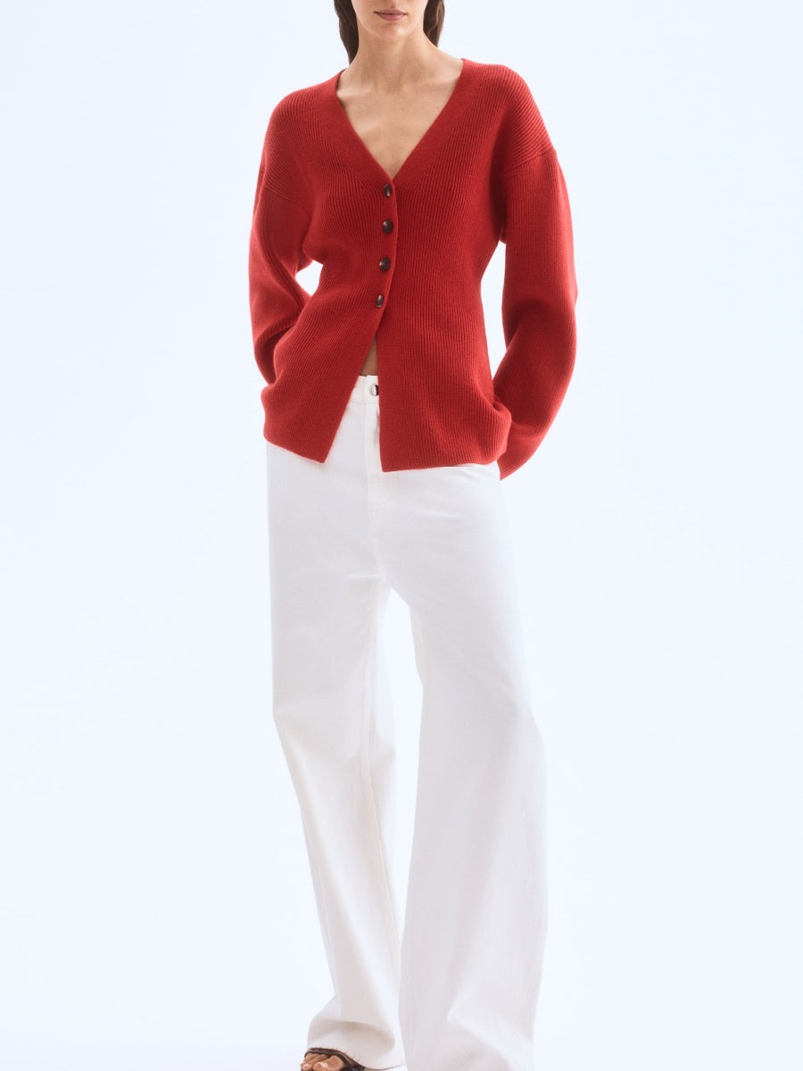 Rib-Knit Cardigan