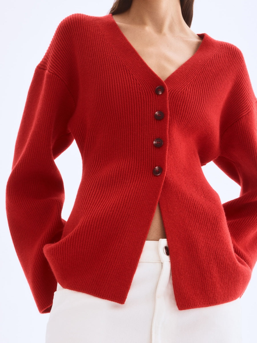 Rib-Knit Cardigan