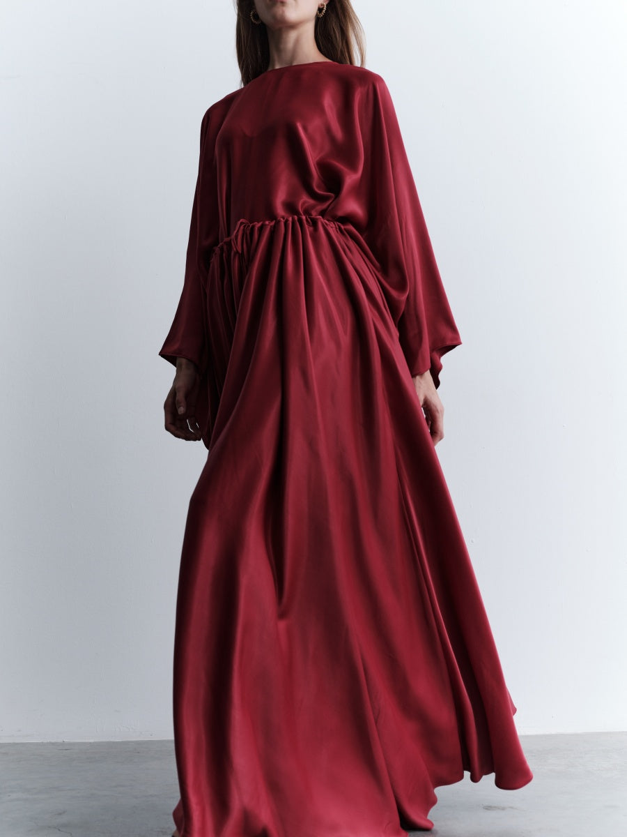 ADJUSTABLE LACE-UP SATIN SKIRT SET