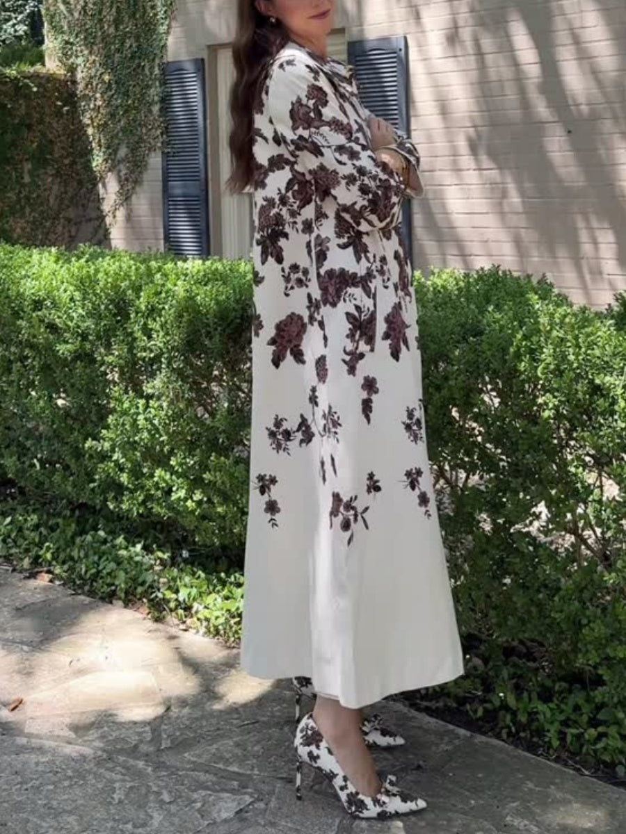 Floral Print Coat