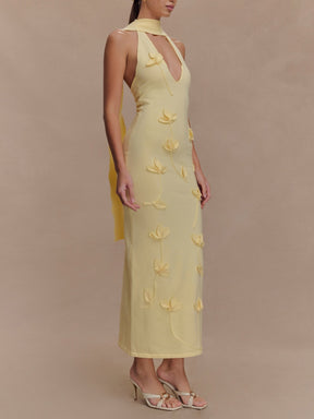 Floral Knit Midi Dress