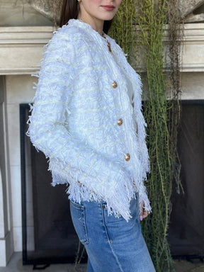 Open Front Fringe Jacket