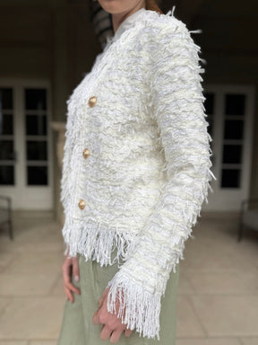 Open Front Fringe Jacket