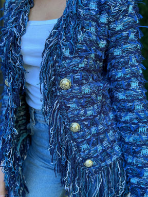 Open Front Fringe Jacket