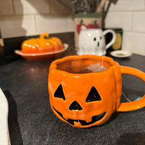 Pumpkin & Ghost Figural Mugs