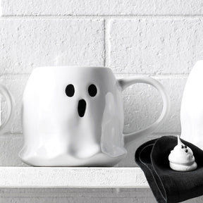 Pumpkin & Ghost Figural Mugs