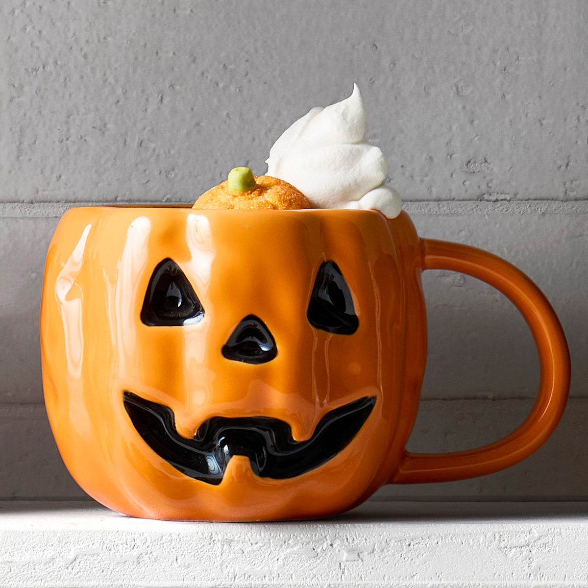 Pumpkin & Ghost Figural Mugs