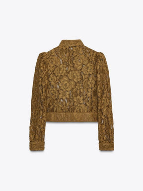 LACE JACKET WITH BALLOON SLEEVES