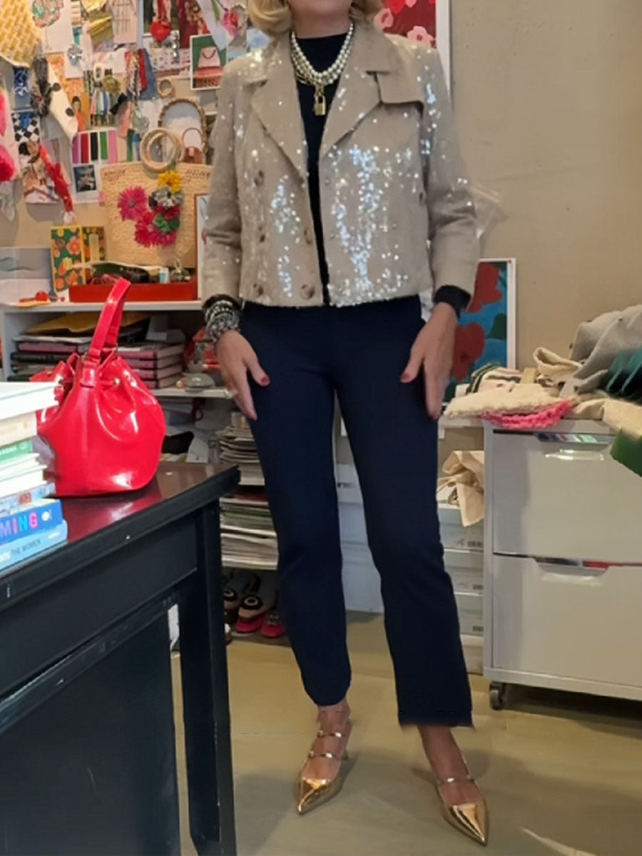 Sequin Moto Jacket