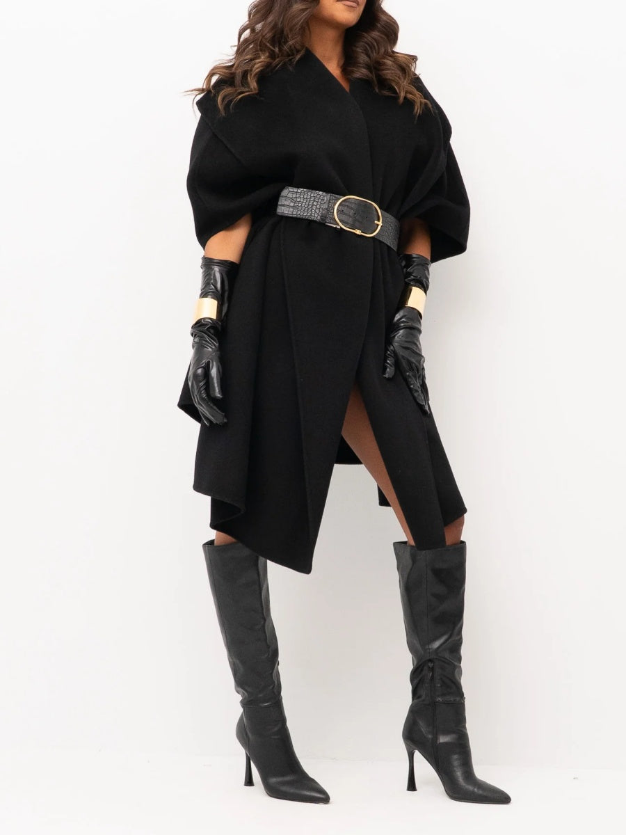 Asymmetrical Hem Coat