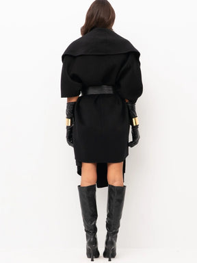 Asymmetrical Hem Coat