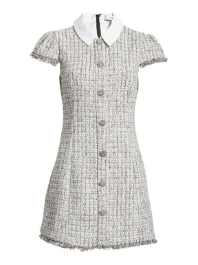 Tweed Button Up Minidress