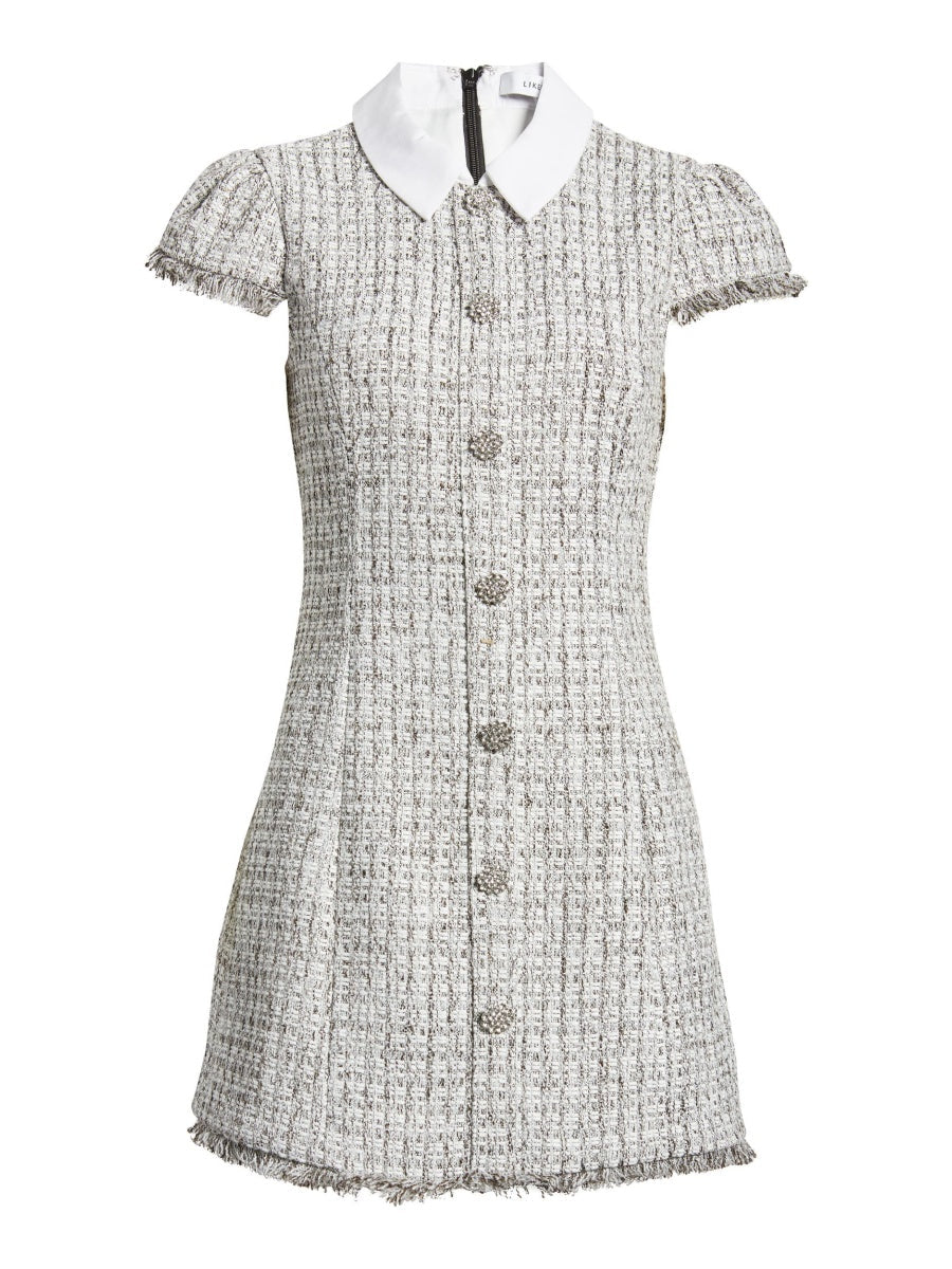 Tweed Button Up Minidress