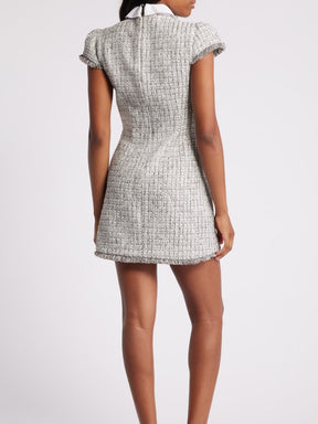 Tweed Button Up Minidress