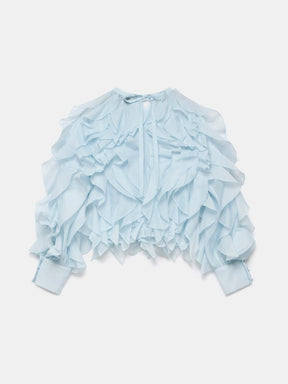 Organza Ruffle Blouse