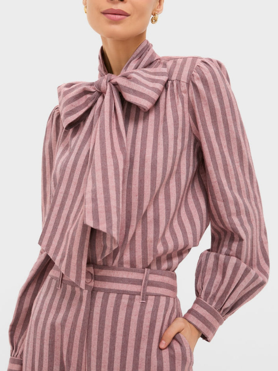 Stripe Bow Blouse