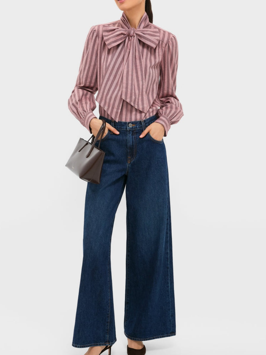 Stripe Bow Blouse