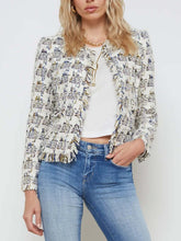 Tweed Open-Front Blazer Jacket