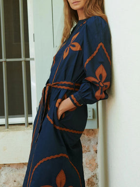 Navy Cotton Dress