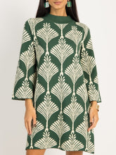 Chic Print Sweater Dress