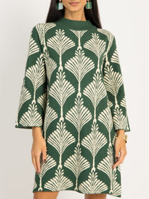 Chic Print Sweater Dress