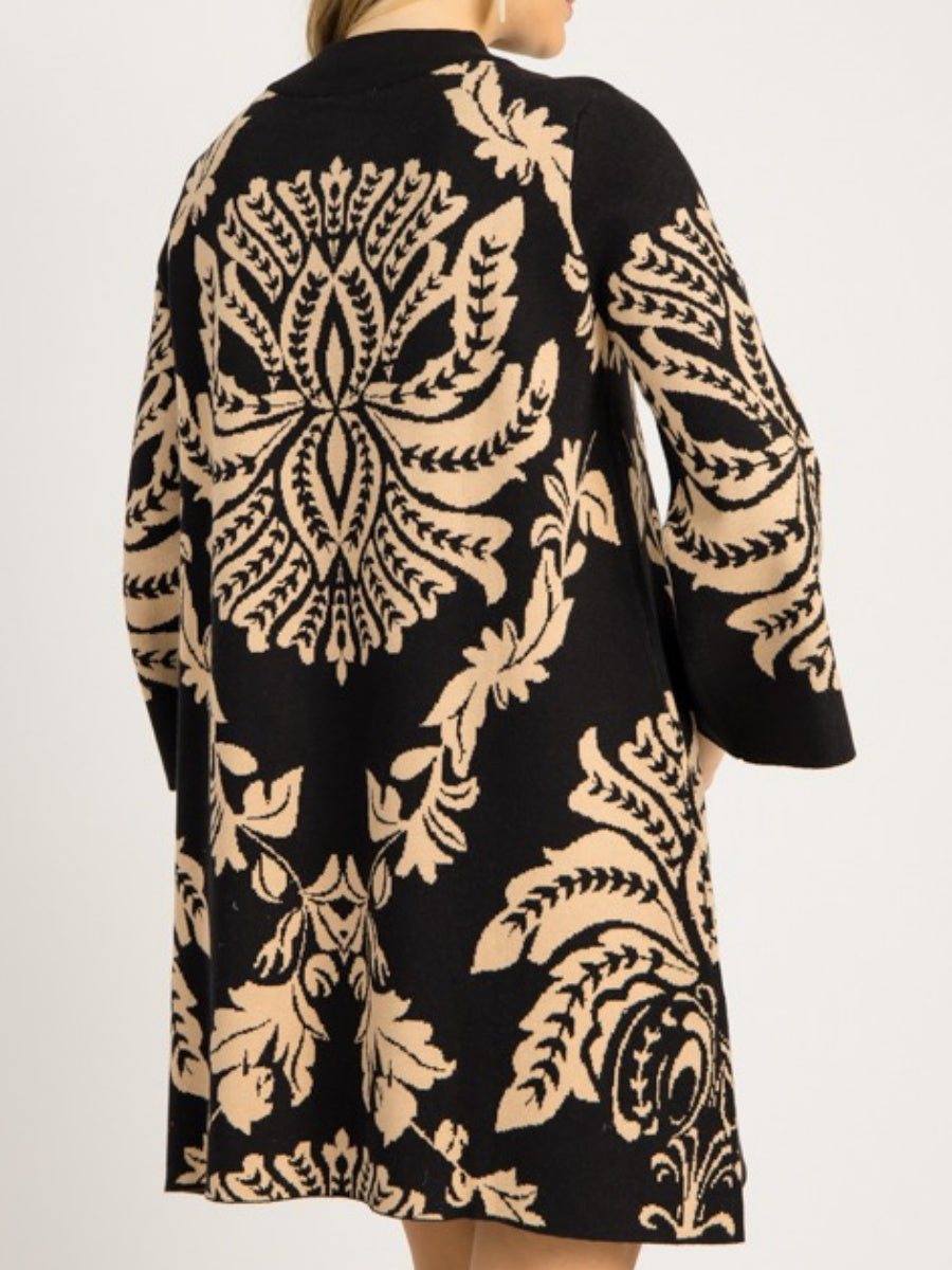 Chic Print Sweater Dress