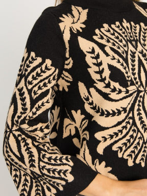 Chic Print Sweater Dress