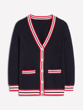 Long Cotton V-neck Cardigan
