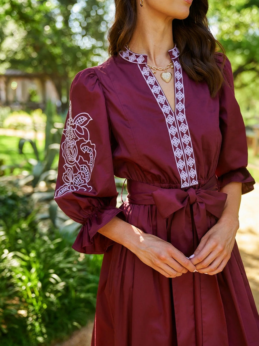 Embroidered details Dress