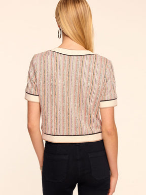 Sequin Knit Short Sleeve Jacket