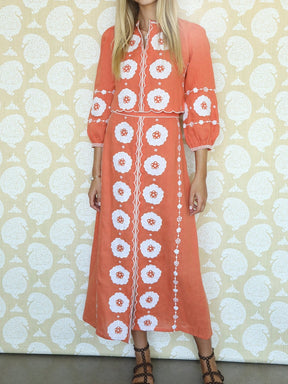 Linen Embroidered Set