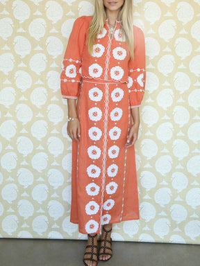 Linen Embroidered Set