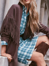 Fringe Belted Cardigan